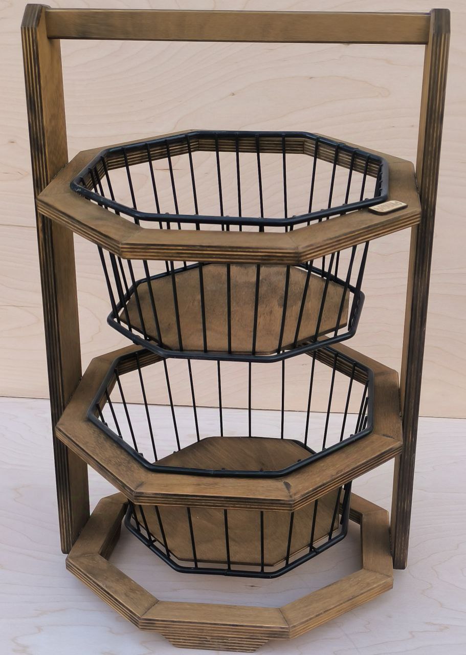 تصویر از جای سیب زمینی پیاز دو طبقه 8ضلعی